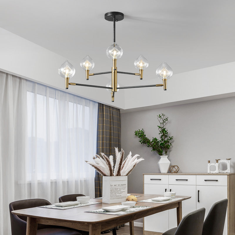 Black and gold modern chandelier