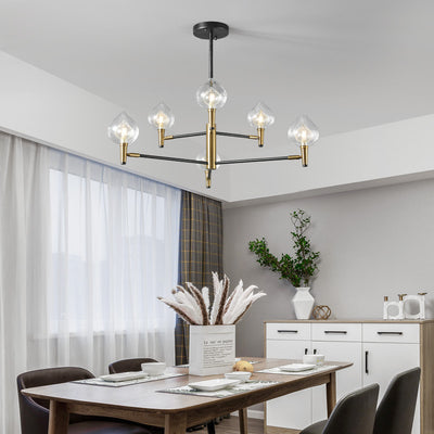 Black and gold modern chandelier