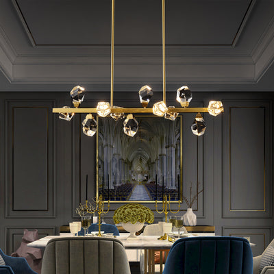 Rectangle Crystal Diamond Chandelier
