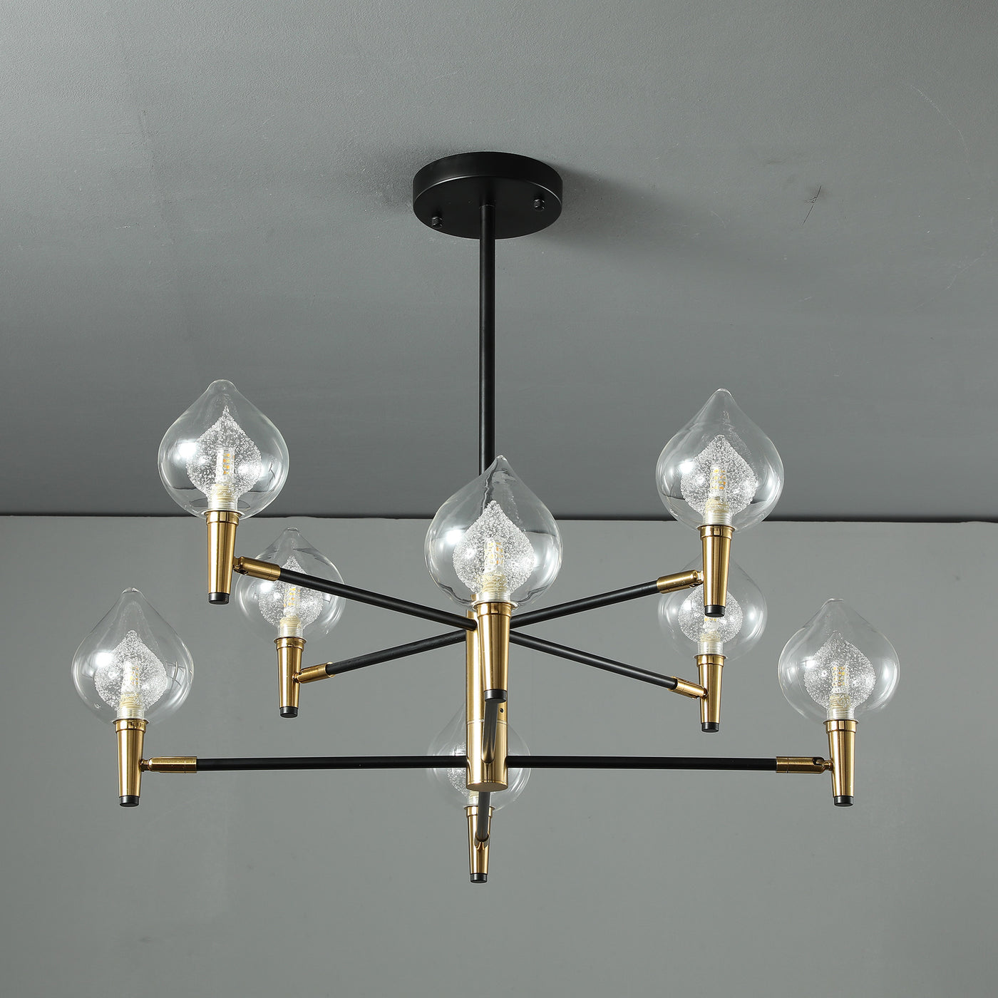 Black and gold modern chandelier