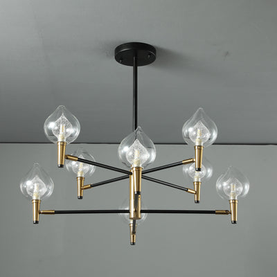 Black and gold modern chandelier