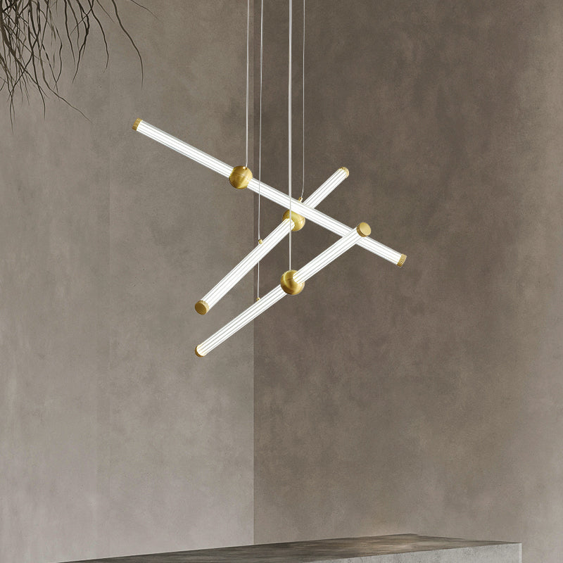 Linear long chandelier