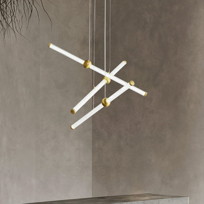 Linear long chandelier