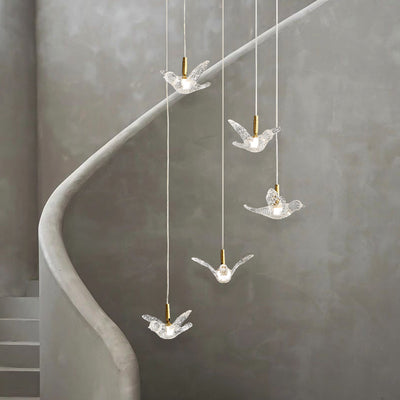 Creative bird chandelier