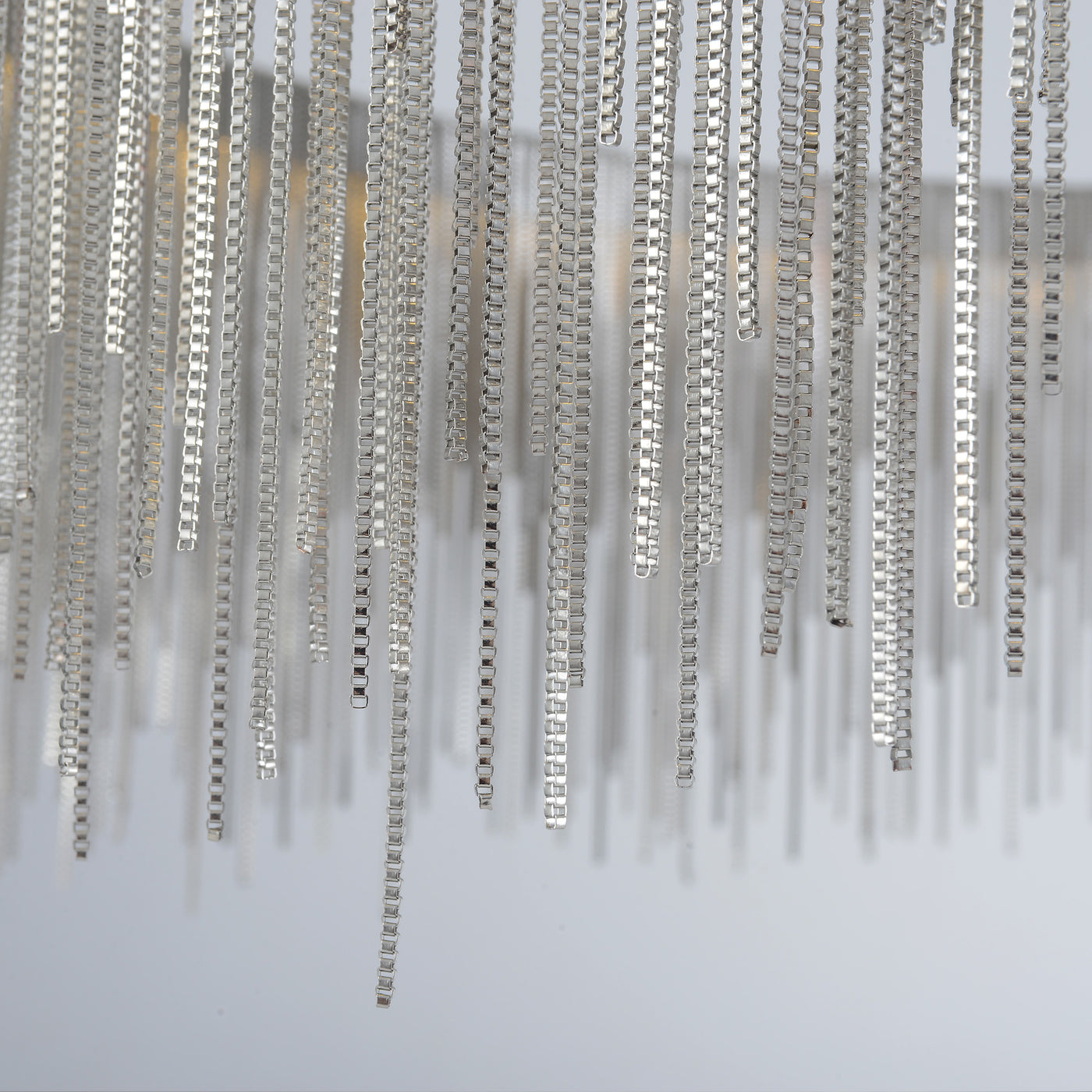 Silver tassel chain chandelier