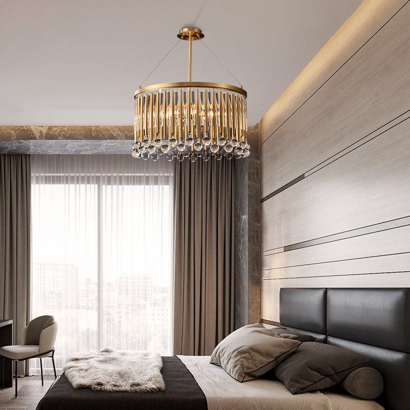 Gold tassel chandelier