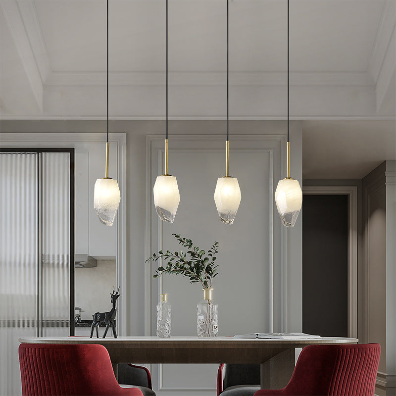 5 Lights Lily Line glass chandelier