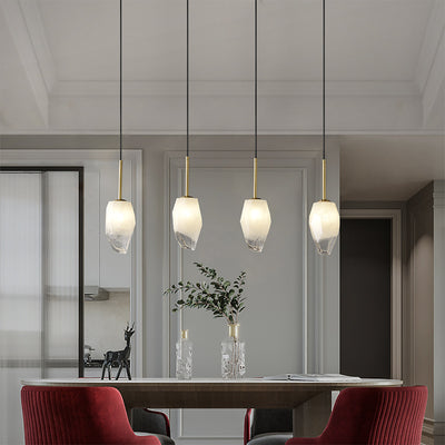 5 Lights Lily Line glass chandelier