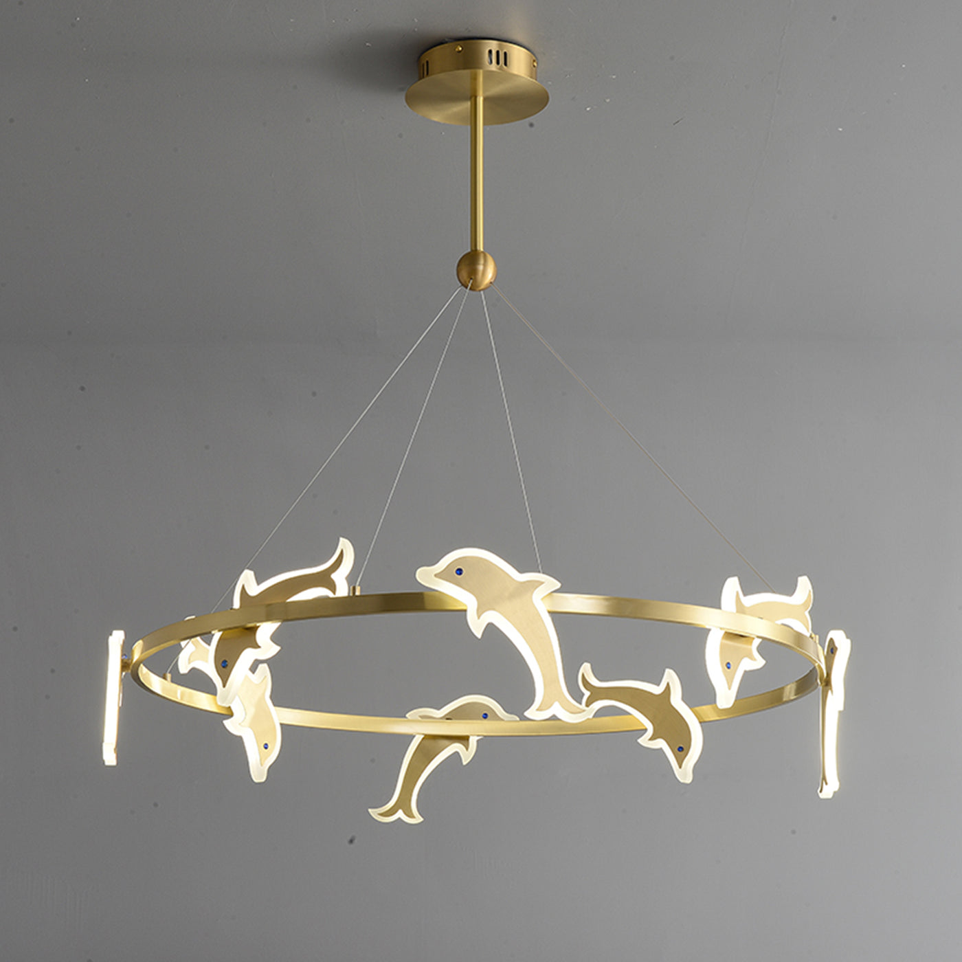 Mordern style Round dolphin chandelier