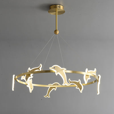 Mordern style Round dolphin chandelier