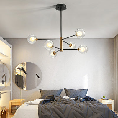 Black and gold modern chandelier