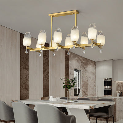 10 Lights Lily pendant glass chandelier