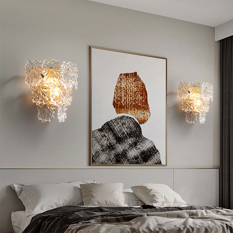 Snow glass Wall Sconce