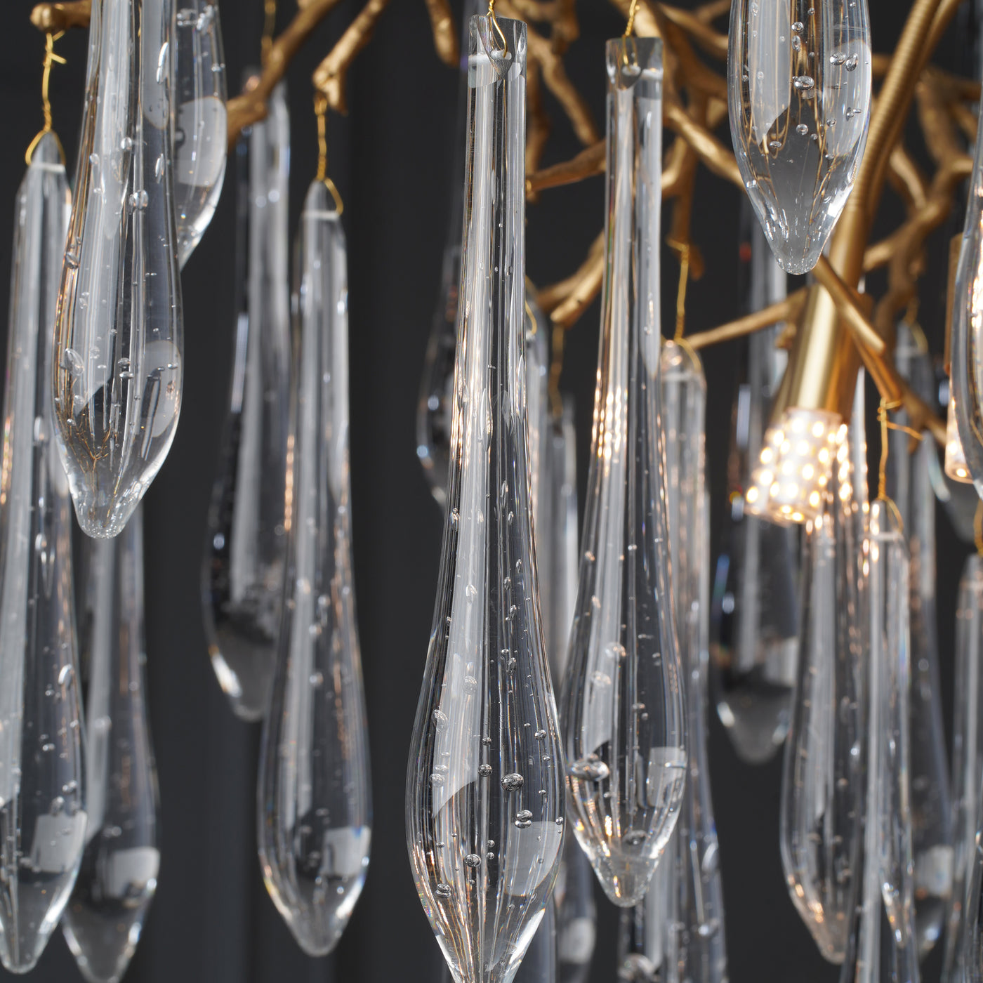Modern Crystal Tassel Pendant Ring Ice Crystal Chandelier