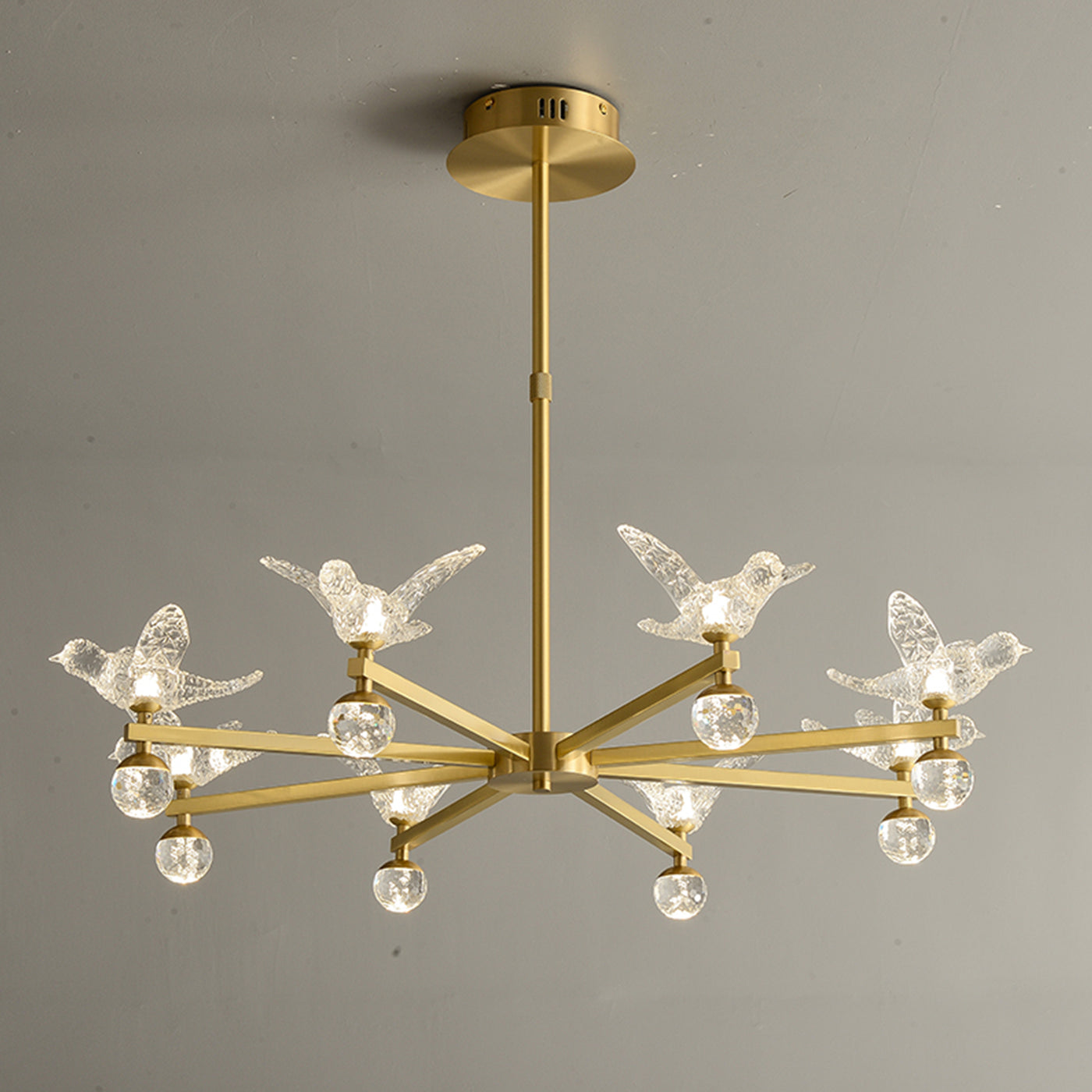 Multi birds chandelier