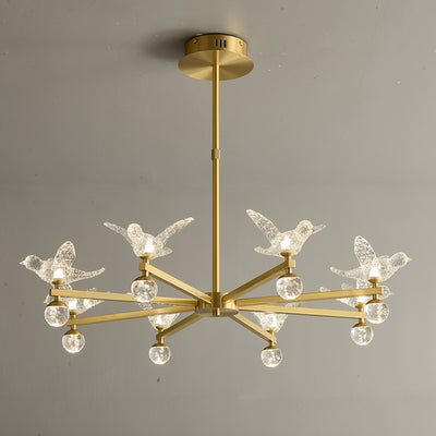 Multi birds chandelier