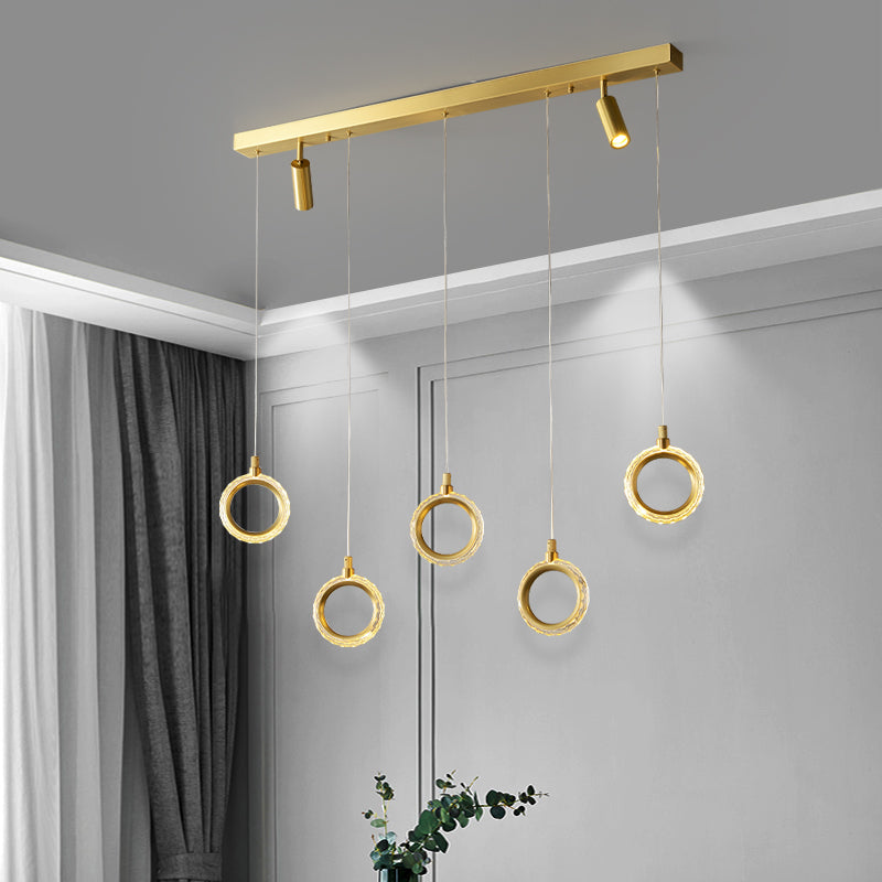 Creative rectangle ring chandelier