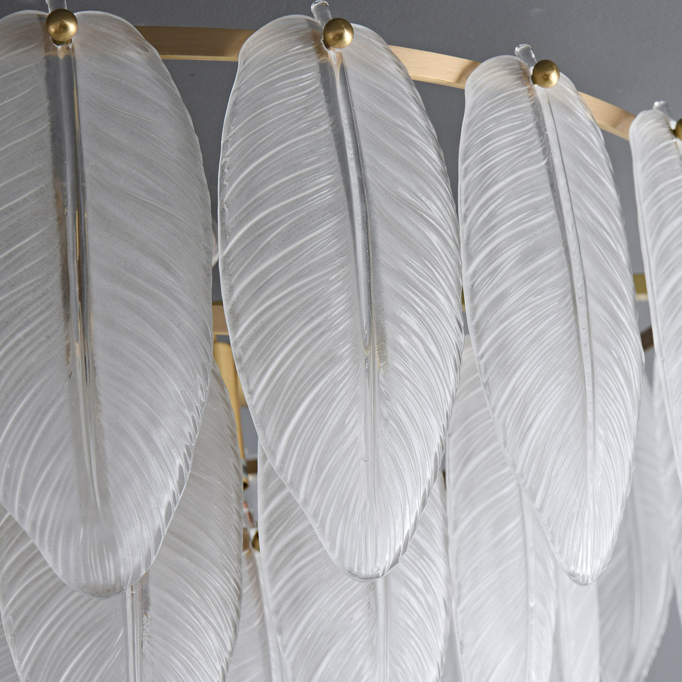White Feather Postmodern luxury and full copper chandelier