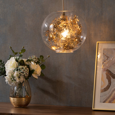 Transparent Ball Gold Chandelier