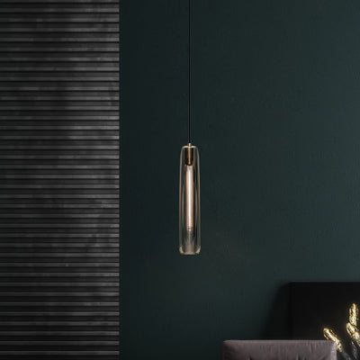 Black crystal single head chandelier