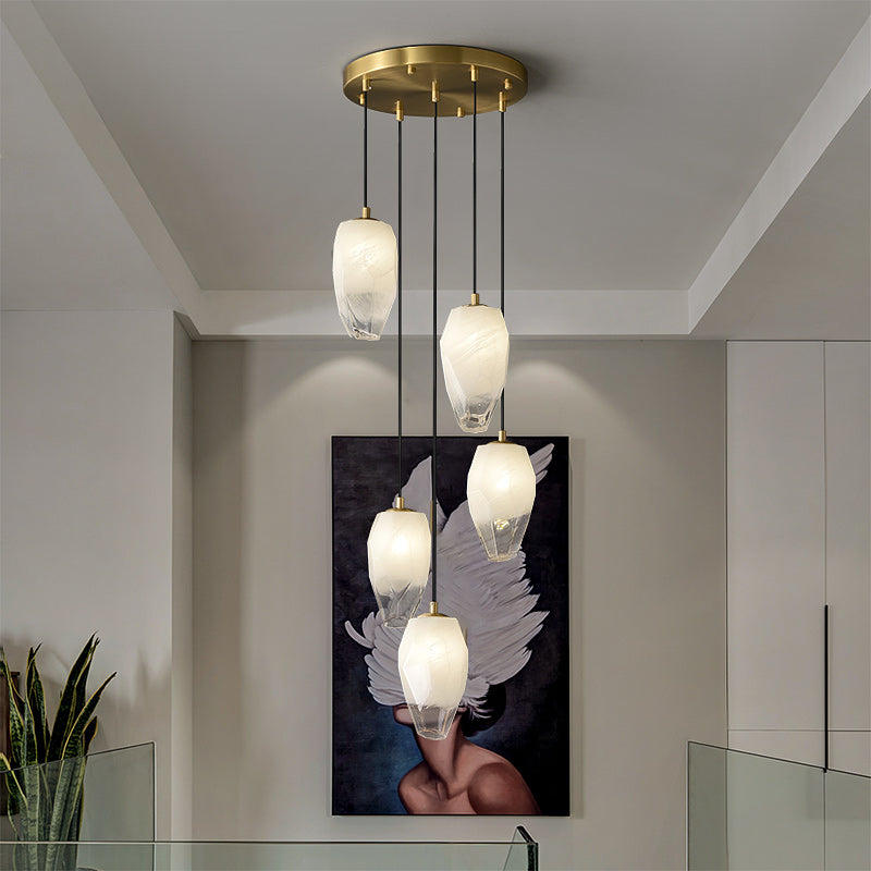 5 Lights Lily glass chandelier