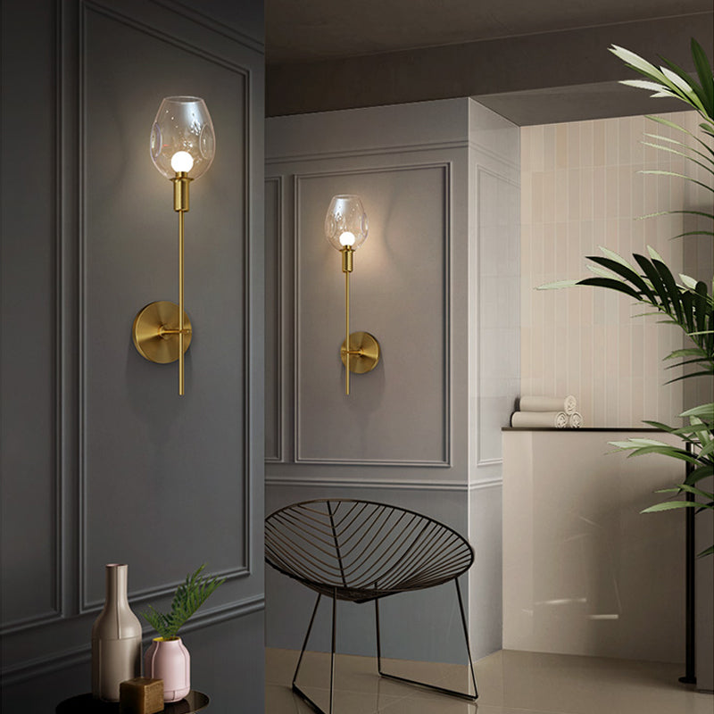 Modern transparent wall sconce