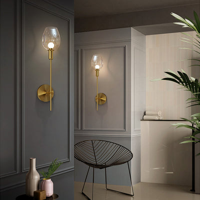Modern transparent wall sconce