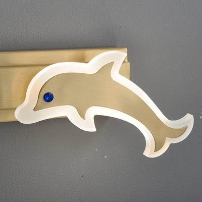 Creative dolphin mirror headlights