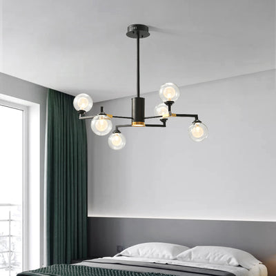 Black and gold modern chandelier