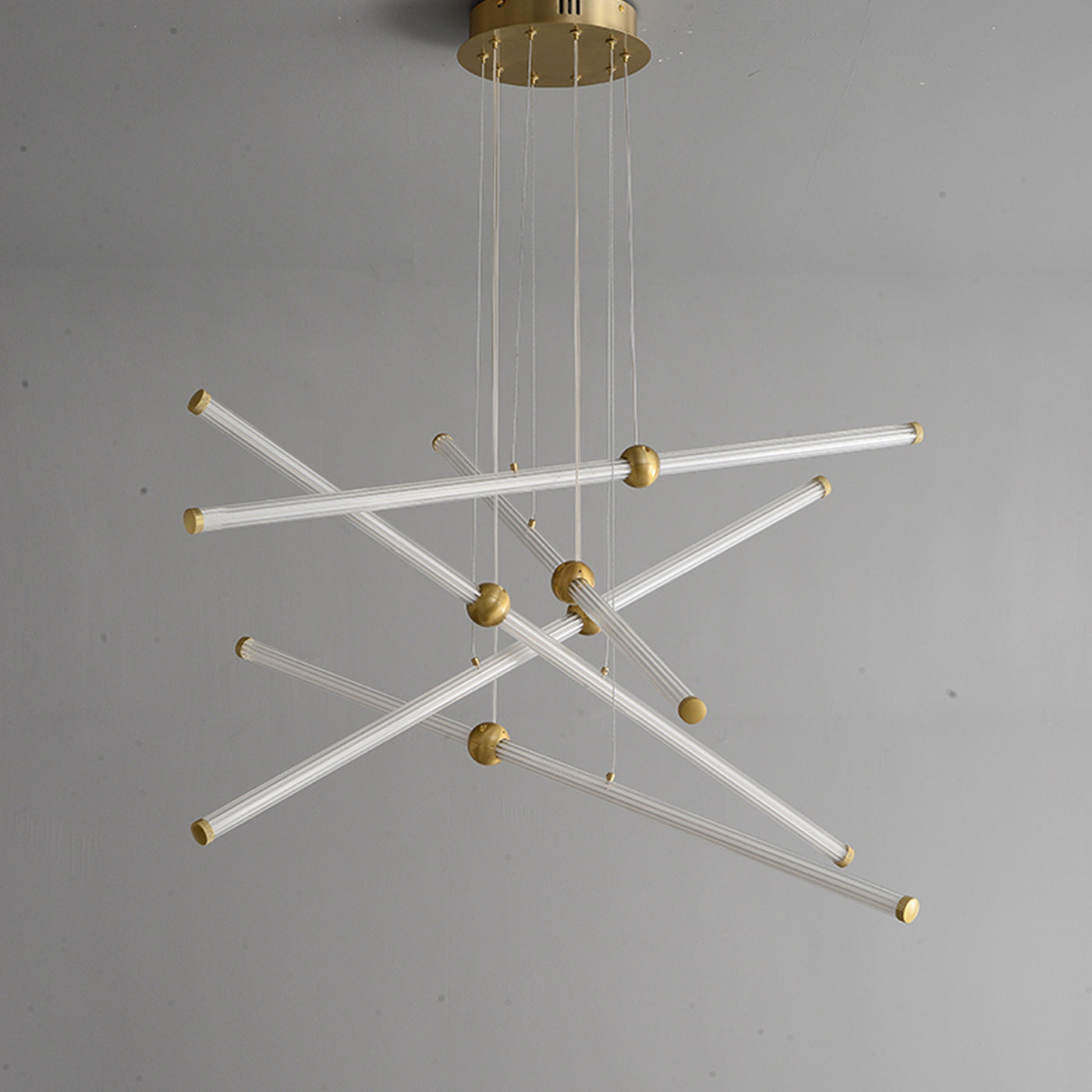 Linear long chandelier