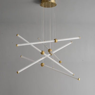 Linear long chandelier