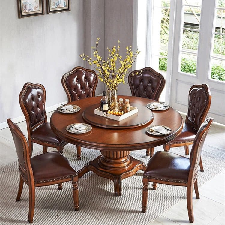 Solid wood table and chair combination