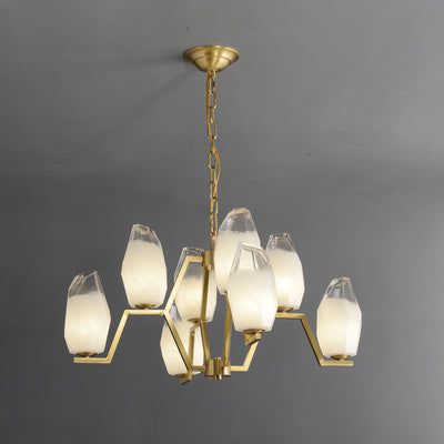 8 Lights Lily glass chandelier