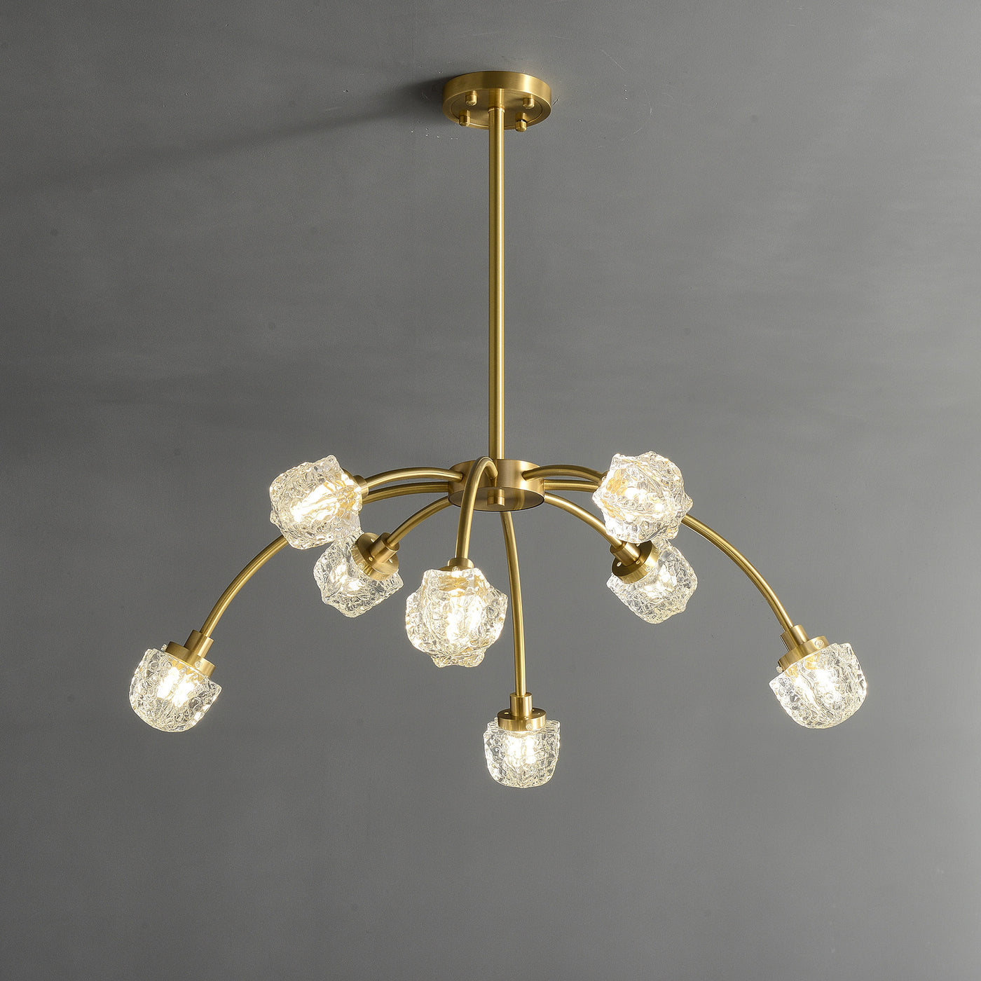 8 Lights Full Copper Crystal Chandelier