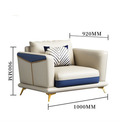 Modern luxury leather sofa combination