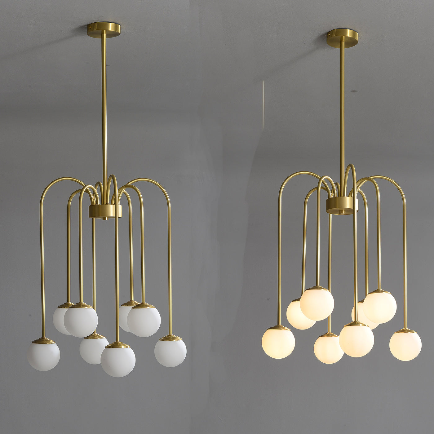 8-Lights Ball Chandelier