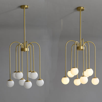 8-Lights Ball Chandelier