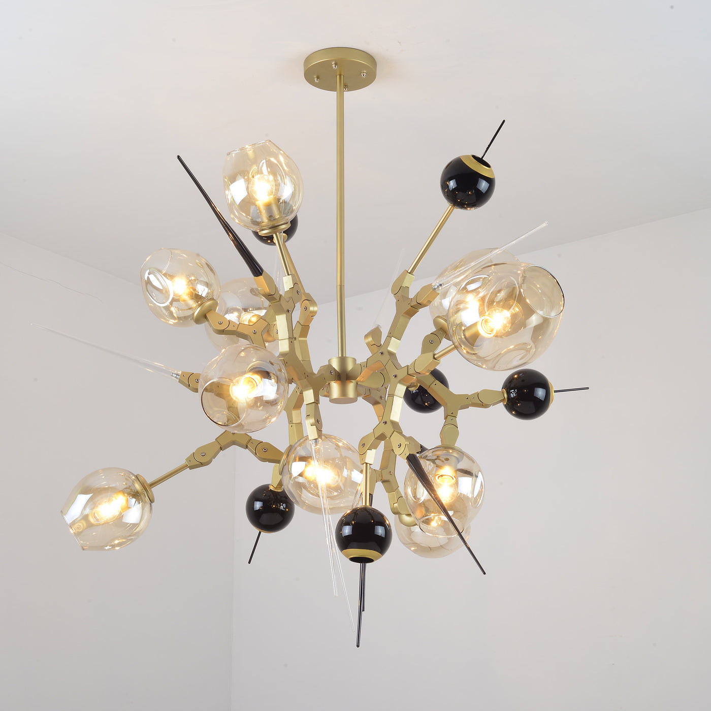 Brass Creative Firework Ball Chandelier