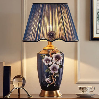 Blue cone table lamp