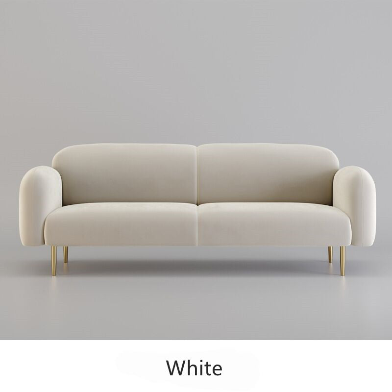 Fabric white velvet sofa