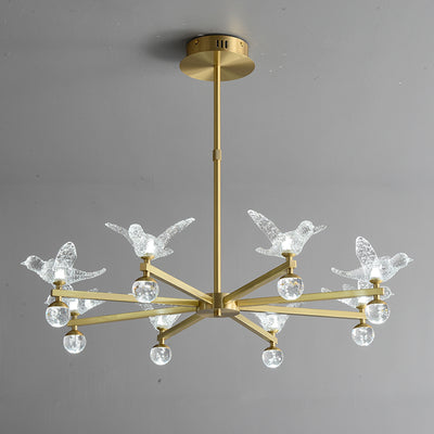 Multi birds chandelier