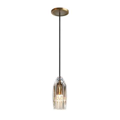 Black crystal single head chandelier