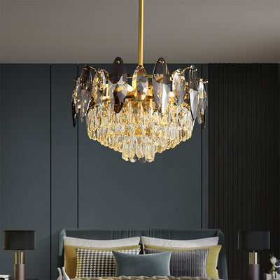 Industrial Conical style crystal chandelier