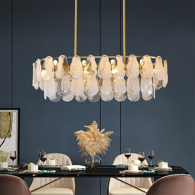 Mordern style White Amber Rectangle Chandelier