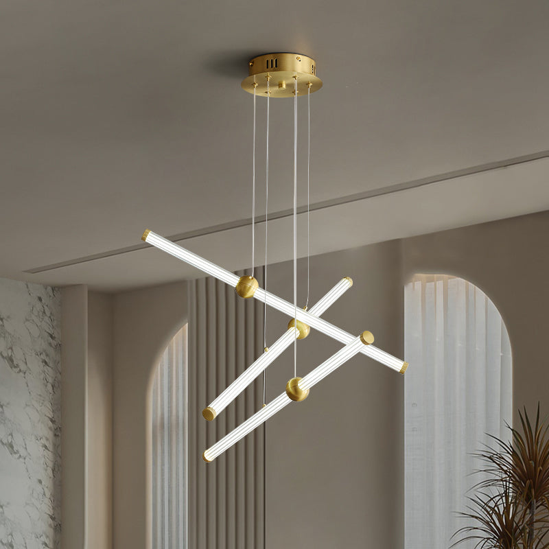 Linear long chandelier