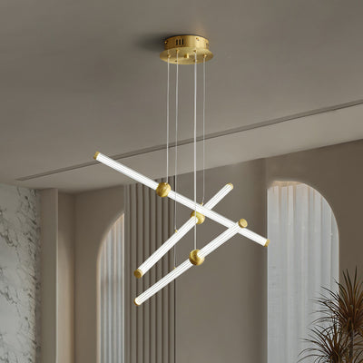 Linear long chandelier