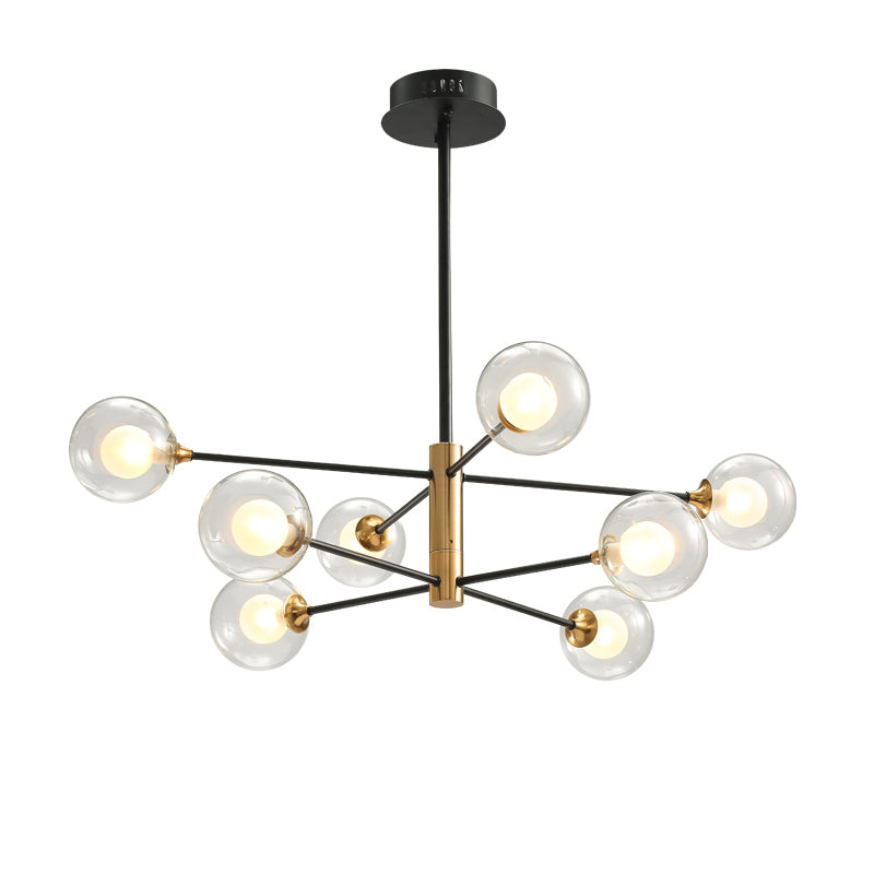 Black and gold modern chandelier