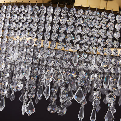 Bright long chandelier
