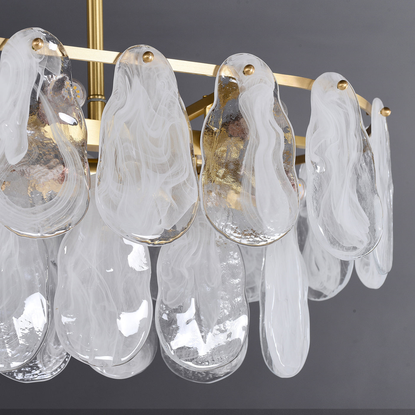 Mordern style White Amber Rectangle Chandelier