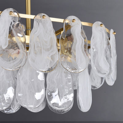 Mordern style White Amber Rectangle Chandelier